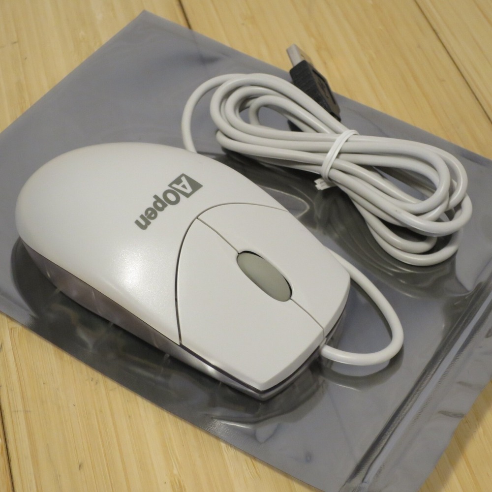 Logitech AOpen USB Optical Mouse M-BJ69 Bright Red Light Wired Scroll -Tested 02 - Picture 4 of 9